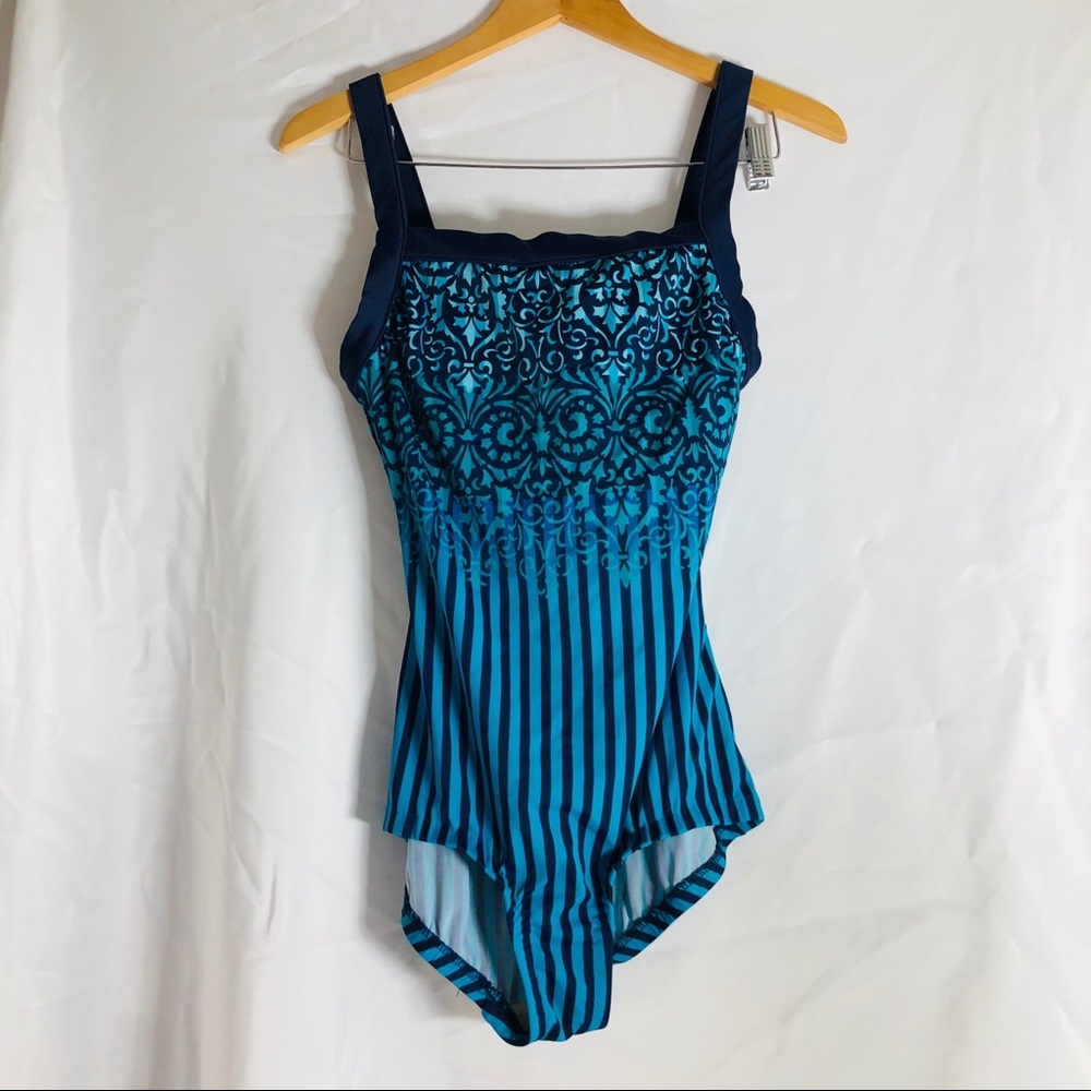 Maxine One Piece Swim Suit Turquoise Size 12